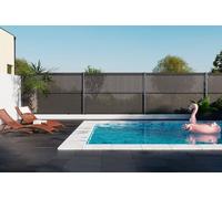 KIT OCCULTANT CLOFENCE LATTE PVC PANNEAU DE GRILLAGE RIGIDE MAILLE 55 BRISE VUE BRISE VENT 2M50 X H 1M73 GRIS