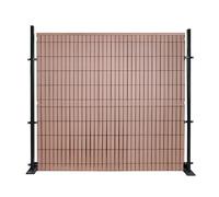 Kit occultation lamelle lattes PVC pour panneau grillage rigide maille 55 brise vue-brise H 1m03 x 2m50 COULEUR BAMBOU
