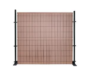 Kit occultation lamelle lattes PVC pour panneau grillage rigide maille 55 brise vue-brise H 1m03 x 2m50 COULEUR BAMBOU