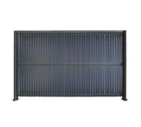 Kit occultation lamelle lattes PVC pour panneau grillage rigide maille 55 brise vue-brise H 1m53 x 2m50 Gris anthracite