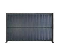 Kit occultation lamelle lattes PVC pour panneau grillage rigide maille 55 brise vue-brise H 1m93 x 2m50 Gris anthracite