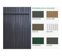 Kit Occultation - Lamelles Pvc Pour Panneau Rigide - Maille 55 Mm - L250 Cm X H193 Cm - Gris Anthracite