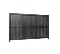 Kit occultation lattes PVC pour panneau rigide maille 55 H 1m53 L 2m50 Gris anthracite