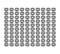 Kit Oeillets en Laiton, Diamètre Intérieur 18mm, 100 Sets avec Rondelles - Finition Poli Multicouche, Installation Facile, Réparation et Renforcement pour Tarpes et Cuir (Grise)