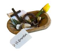 Kit Oh Remember : ensemble de plateaux de décoration de Pâques chrétiens, ensemble souvenir de la foi Oh Remember fait à la main, symboles de la résurrection de Pâques et affichage basé sur la foi