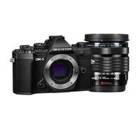 Appareil Photo Micro Four Thirds Om System Om-5 avec Objectif M.Zuiko Digital Ed 12-45mm Pro, capteur Live MOS de 20 mégapixels, stabilisation d'image sur 5 Axes optimisée, IP53, Noir/Noir