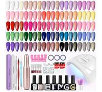 Kit Ongle Gel U V Complet 25 Couleur Avec Ponceuse Pour Ongles Lampe Uv Kit Vernis Semi Pe Ent Base Et Top Coat Outils De Ma[VV813]