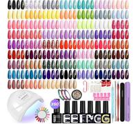 Kit Ongle Gel Uv Complet, 60 Couleurs Vernis Semi Permanent Avec 48W Lampe Uv Ongles Gel Base Et Top Coat De Pailleté Glossy[YG1398]