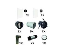 Kit OPTIFLEX + grille ColorLINE D80 cuisine + 2 bains + 5 branches insufflation - - 11091797