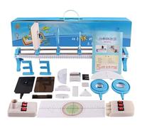 Kit optique, boîte optique avec banc optique Boîte optique Ensemble d'optique physique Projets de bricolage Ensemble de physique Ensemble de prismes à lentilles concaves et convexes optiques