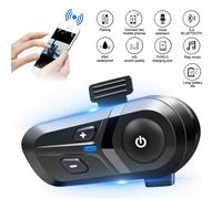 Kit Oreillette Bluetooth Casque Moto, BT5.3, Soutien Appels mains libres, avec micro interphone