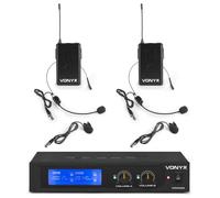 Kit oreillette sans fil VHF - BEAMZ - WM5522B - 4 microphones - Récepteur UHF - Idéal pour conférences