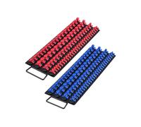 VEVOR Kit Organisateurs de Douilles Portables, Lot de 2, Plateaux de Douilles Métriques SAE 1/4'', 3/8'', 1/2'', Capacité de 160 Douilles, avec Poignée et Base en Acier, pour Tiroir de Boîte à Outils