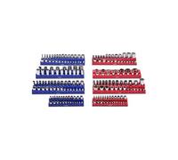 VEVOR Kit organisateurs douilles magnétiques 8 plateaux Métrique/SAE 1/4'' 3/8'' 1/2'' Bleu/Rouge