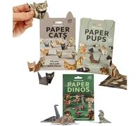 Kit origami chat en papier - Décoration de bureau 3D à faire soi-même, cadeau créatif pour enfants et adultes, facile à faire pour soulager le stress (chien)
