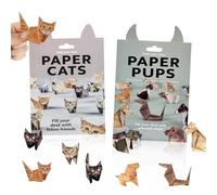 Kit origami en papier à faire soi-même, 100 feuilles en forme d'animaux mignons 3D, loisirs créatifs pour adultes et enfants, décoration de bureau, cadeau de Noël pour les amoureux des chats qui