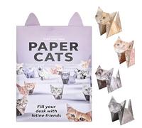 Kit origami en papier à faire soi-même, kit origami 3D en forme d'animaux mignons, kits de décoration de Noël, pliez vos propres figurines de chat, cadeaux de Noël pour hommes et femmes (chats)