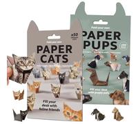 Kit Origami en Papier pour Chat, 100pcs Kit Origami en Papier à Faire soi Même, Bricolage Chiens en , 3D Chat Artisanat Ensemble, Activité Manuelle pour Adultes et Enfants(2 Pièce