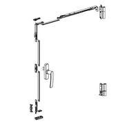 Kit oscillo-battant Galicube 1 V à crémone Gea - Compas moyen 562 à 1200 mm - Noir 9005 - 1330BF-37