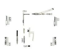 Kit oscillo-battant Galicube 2 V FAPIM à crémone Gea - compas moyen 562 à 1200 mm - argenté - 1331GF_G6