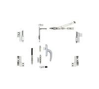 Kit oscillo-battant Galicube 2 V FAPIM à crémone Nefer midi - Compas moyen 562 à 1200 mm - Argent - 1331GA_G6