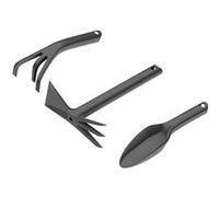 Kit outils de jardin Cellfast 3 pièces, Truelle de plantation, Cultivateur, Double houe G