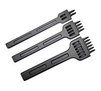 Kit Outils Perforatrice, 3 Pièces Poinçons en Cuir, Trou de Bricolage en Cuir, DIY Artisanat, Métal, 2/4/6 Broches, pour Ceinture, Cuir (4 MM)