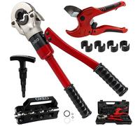 Kit outils sertir multicouches - Pince sertisseuse Pro - 4 mâchoires TH - Redresseur tube - Calibreur ébavureur - Coupe tube