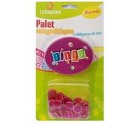 Kit palet magnetique loto bingo + 100 pions de marquage aimante 17 4 mm - couleur violet - set accessoire jeu de loto et carte