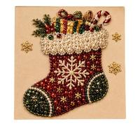 Kit - Panneau de densité de fibre 20 cm DIY Loisirs créatifs | Strass Art | Kit de bricolage en strass - Panneau de fibres de 20 cm - Œuvre d'art nacrée | Décoration étincelante à faire soi-même |