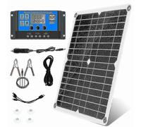 Kit panneau solaire 300 W 12 V/24 V avec chargeur de batterie et contrôleur 40 A pour voiture, camping-car et caravane