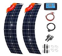 Kit Panneau Solaire 400W 600W 800W 1200W,Panneaux Solaires Souple,Solaires Monocrystalline Haute Efficacité ÉTanche,Avec ContrôLeur 40A,Pour Maison,Caravane,Bateau,2X200W