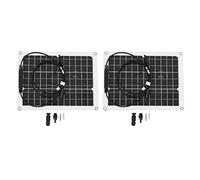 Kit Panneau Solaire Camping Car, Flexible, Monocristallin 2x15W - Anti - Retour, Étanche Et Résistant, Idéal Camping Et Voyages