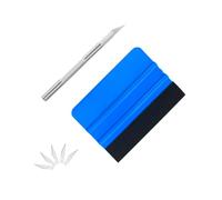 Kit Papier Peint, Rarouyi 7 Pièces Marouflette Raclette Covering Voiture Kit d'Emballage En Vinyle Avec 1 Feutre, 1 Lame, 5 Lames, Kit Pose Film Vitre Raclette Plastique, Le Film De Fenêtre