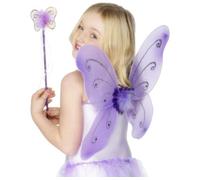 Smiffys Ailes de papillon et baguette, Violet