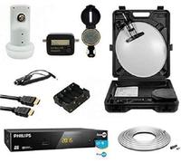Kit Parabole Acier 35cm + Récepteur Fransat + Lnb Single + Câble Coaxial 10m + Pointeur