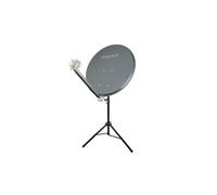 Kit Parabole Acier 65 cm Anthracite Sedea + Trepied Réglable jusqu'à 180 cm - Gain 36,5 dB, Facteur de Bruit 0,1 dB, Montage facile