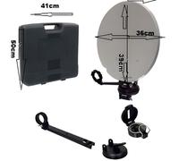 Kit Parabole Camping Car - MICRO - 37Cm - Réception Satellite - Blanc