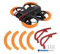 Kit pare-chocs nacelle en alliage d’aluminium + protecteur hélice TPU pour DJI Avata 2, Bumper PTZ anti-collision anti-choc Protection objectif pour Avata 2, Combo accessoires Fly More pour drone