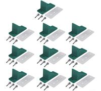 Kit pare-neige pour toits métalliques avec patins de montage et vis pour empêcher la neige de glisser - Matériaux PC et caoutchouc pour une utilisation en extérieur (vert)