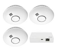 Kit passerelle Zigbee avec 3 détecteurs de fumée connectés Zigbee Alecto SMART-SMOKE10 Set 3 Blanc Blanc