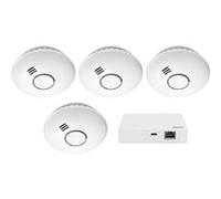 Kit passerelle Zigbee avec 4 détecteurs de fumée connectés Zigbee Alecto SMART-SMOKE10 Set 4 Blanc Blanc G