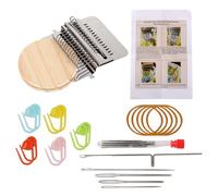 Kit Patch Loom 2.0, Tricot Métier à Tisser pour Débutants 11 Crochets Outil Patchwork Portable Réparations Rapides Projets Loisirs Créatifs Fournitures Couture et Réparation Amateurs Bricolage
