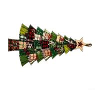 Kit Patchwork DIY Sapin De Noël Pour Porte 1.4m Motifs Ange Multicolore | Feuille De Plastique Prédécoupée pour facile À Assembler Parfait Pour Débutants pour suspension Murale Artisanale