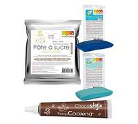 Kit pâte à sucre naissance garçon + 1 Stylo chocolat