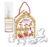 Kit pâtisserie Atelier des lutins + 1 poudre alimentaire irisée dorée Scrapcooking