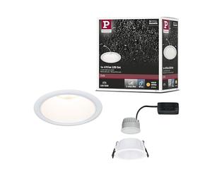 Kit Paulmann EBL Cole Coin 3 Step Dim 6 W 2700 K blanc | Spot encastré pour plafond, IP44, dimmable à l'aide d'un interrupteur, lumière blanche chaude, ampoules incluses