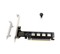 Kit PCI-E 16X vers quatre SSD U.2 SFF8611 et 8612 Adaptateur de disque SSD PCIe Oculink pour carte mère Exp
