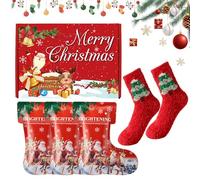 Kit Pedicure pour Pied, 3Pièces Masque Pieds Peeling Exfoliant+1Pièces Chaussette Noel Femme, Soin Pied Coffret de Noel, Nourrissant, Hydratant, Prenez Soin De Vos Pieds, Comme Cadeau de Vacances