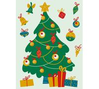 Kit Peinture Au Numéro Sapin De Noël 18 X 24 Cm